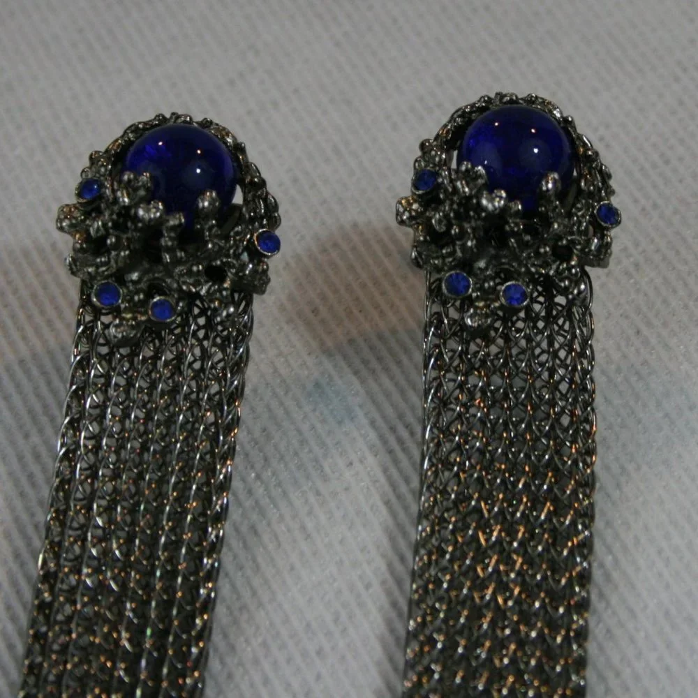 Rare Vintage 40's Carriage House "CARRIBANDS" Silver Cuff Links in original box - Picture 6 of 12